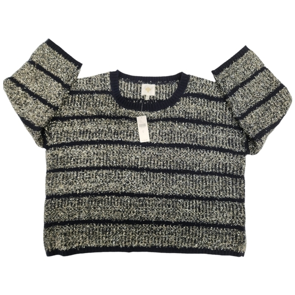 Anthropologie Sweaters - NWT nthropologie HWR Tinsel Striped Sweater SIZE LARGE